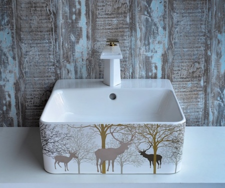 Раковина накладная Bronze de Luxe 42 1060GD